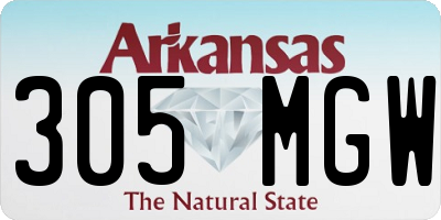 AR license plate 305MGW