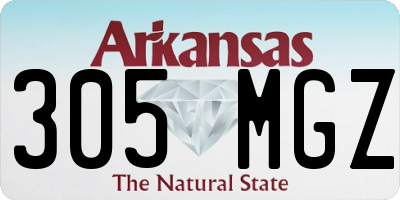 AR license plate 305MGZ