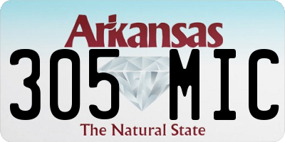 AR license plate 305MIC