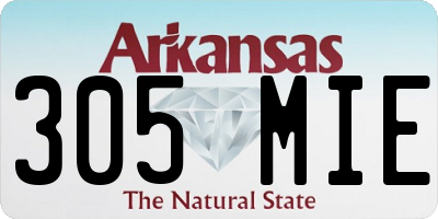 AR license plate 305MIE