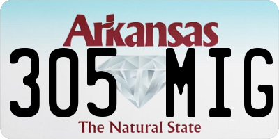 AR license plate 305MIG