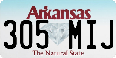 AR license plate 305MIJ