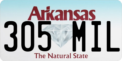 AR license plate 305MIL
