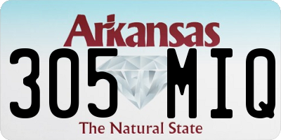AR license plate 305MIQ