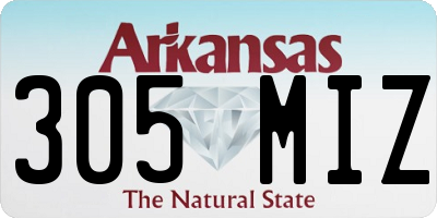 AR license plate 305MIZ