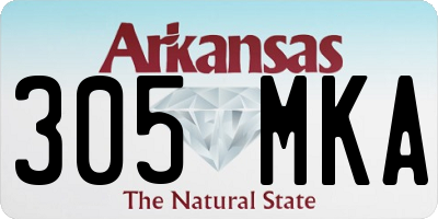 AR license plate 305MKA