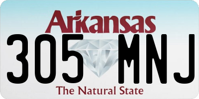 AR license plate 305MNJ