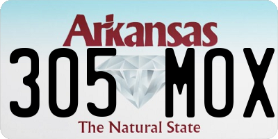 AR license plate 305MOX