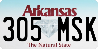 AR license plate 305MSK