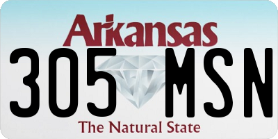 AR license plate 305MSN