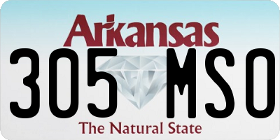 AR license plate 305MSO