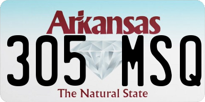 AR license plate 305MSQ