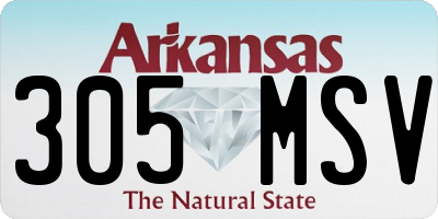 AR license plate 305MSV