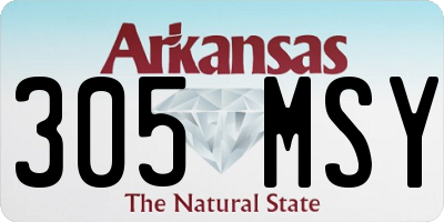 AR license plate 305MSY