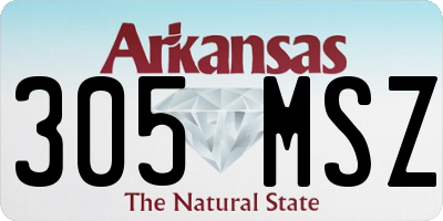 AR license plate 305MSZ
