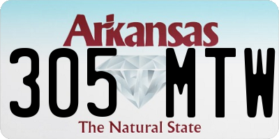 AR license plate 305MTW