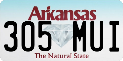 AR license plate 305MUI