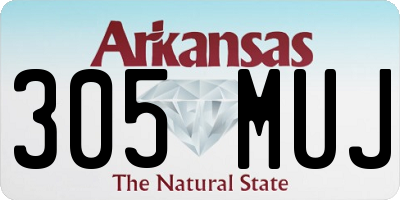 AR license plate 305MUJ
