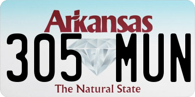 AR license plate 305MUN