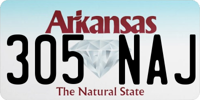 AR license plate 305NAJ
