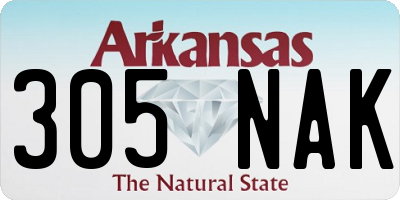 AR license plate 305NAK