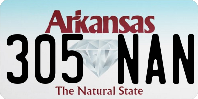 AR license plate 305NAN