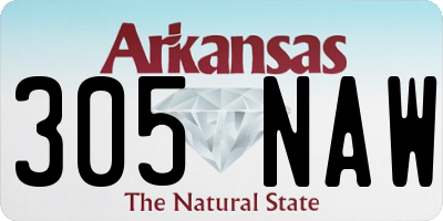 AR license plate 305NAW