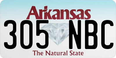 AR license plate 305NBC