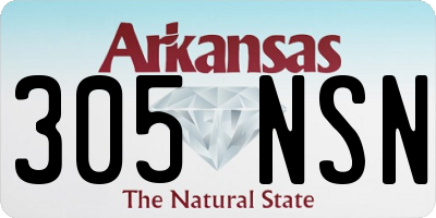 AR license plate 305NSN