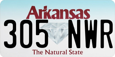 AR license plate 305NWR
