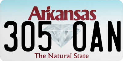 AR license plate 305OAN