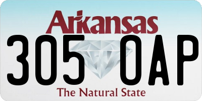 AR license plate 305OAP