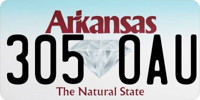 AR license plate 305OAU