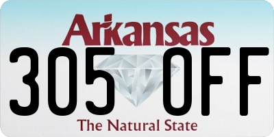AR license plate 305OFF