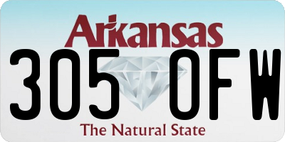 AR license plate 305OFW