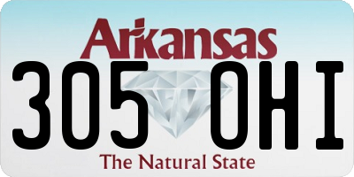 AR license plate 305OHI