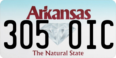 AR license plate 305OIC