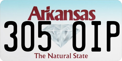 AR license plate 305OIP