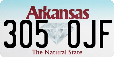 AR license plate 305OJF
