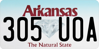 AR license plate 305UOA