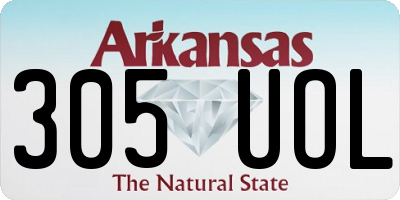 AR license plate 305UOL