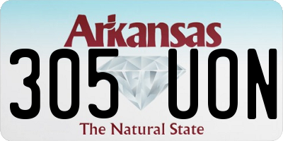 AR license plate 305UON