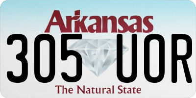 AR license plate 305UOR