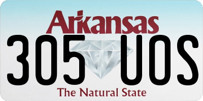 AR license plate 305UOS