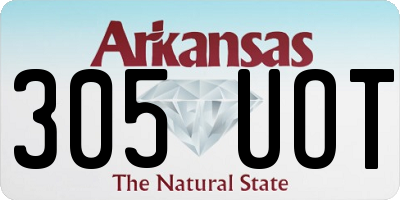 AR license plate 305UOT