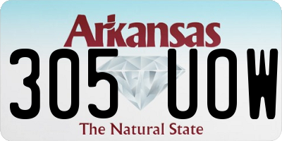 AR license plate 305UOW