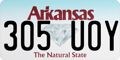 AR license plate 305UOY