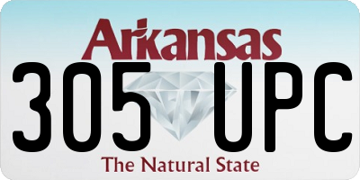 AR license plate 305UPC