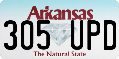 AR license plate 305UPD