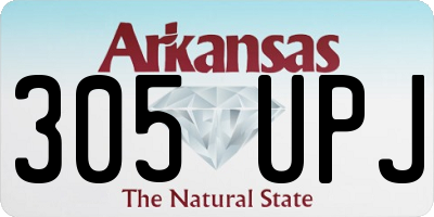 AR license plate 305UPJ